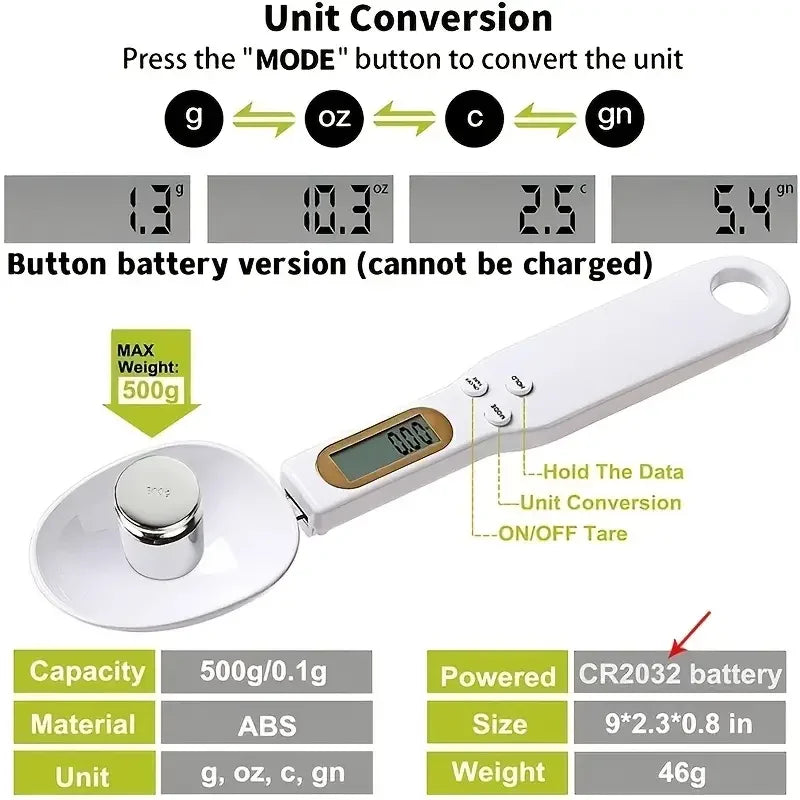 Digital Spoon Scale - Precision Measuring for Cooking & Baking