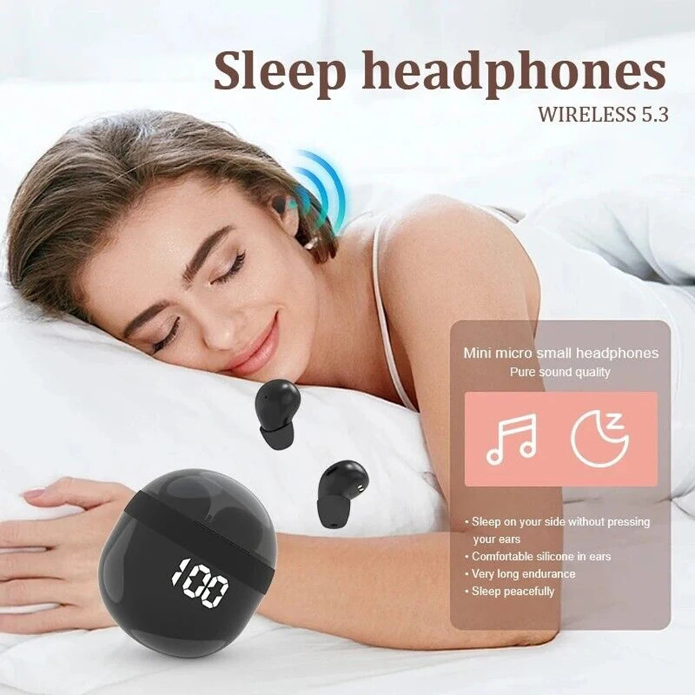 SK18 Wireless Bluetooth Earbuds - Ultra Mini with LED Display