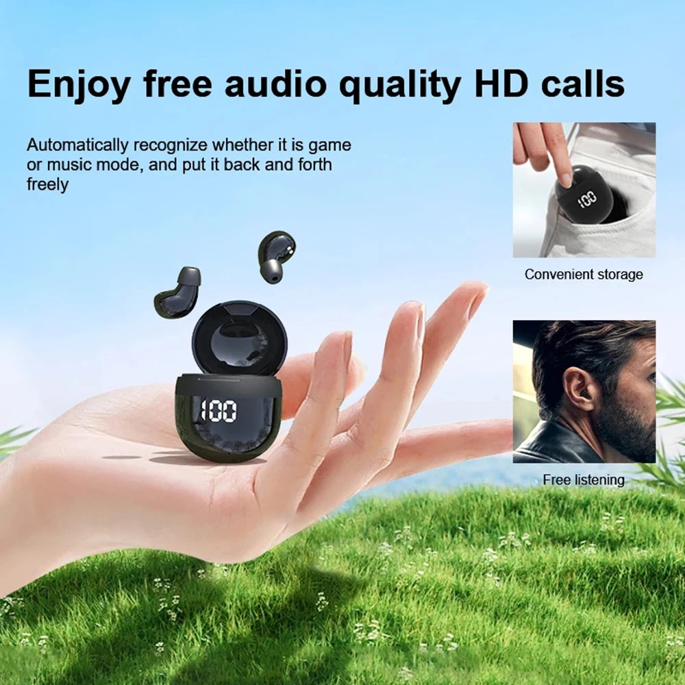 SK18 Wireless Bluetooth Earbuds - Ultra Mini with LED Display